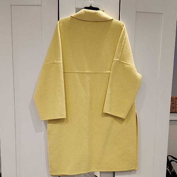 Zara Elegant Light Lemon Yellow Women's Coat - Picture 4 of 4